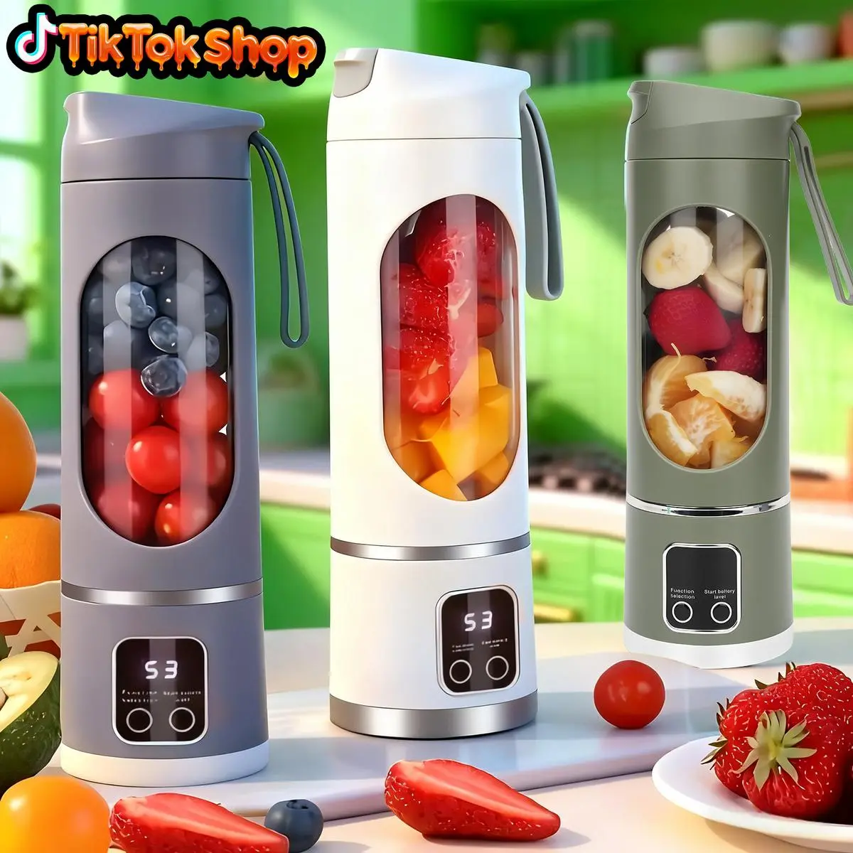 Ultimate Portable Blender! large capacity usb-c rechargeable blender Compact for Smoothies On-The-Go - Perfect Travel, Back To School & Gym! Leak Proof Design, Makes Shakes & Baby Food in Seconds cup juicer rechargeable mini blender vegetable