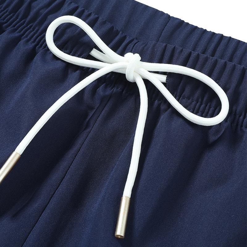 5-Pack Men’s Straight-Leg Striped Casual Pants for Spring/Autumn, Trendy High-Street Versatile Athletic Joggers for Summer