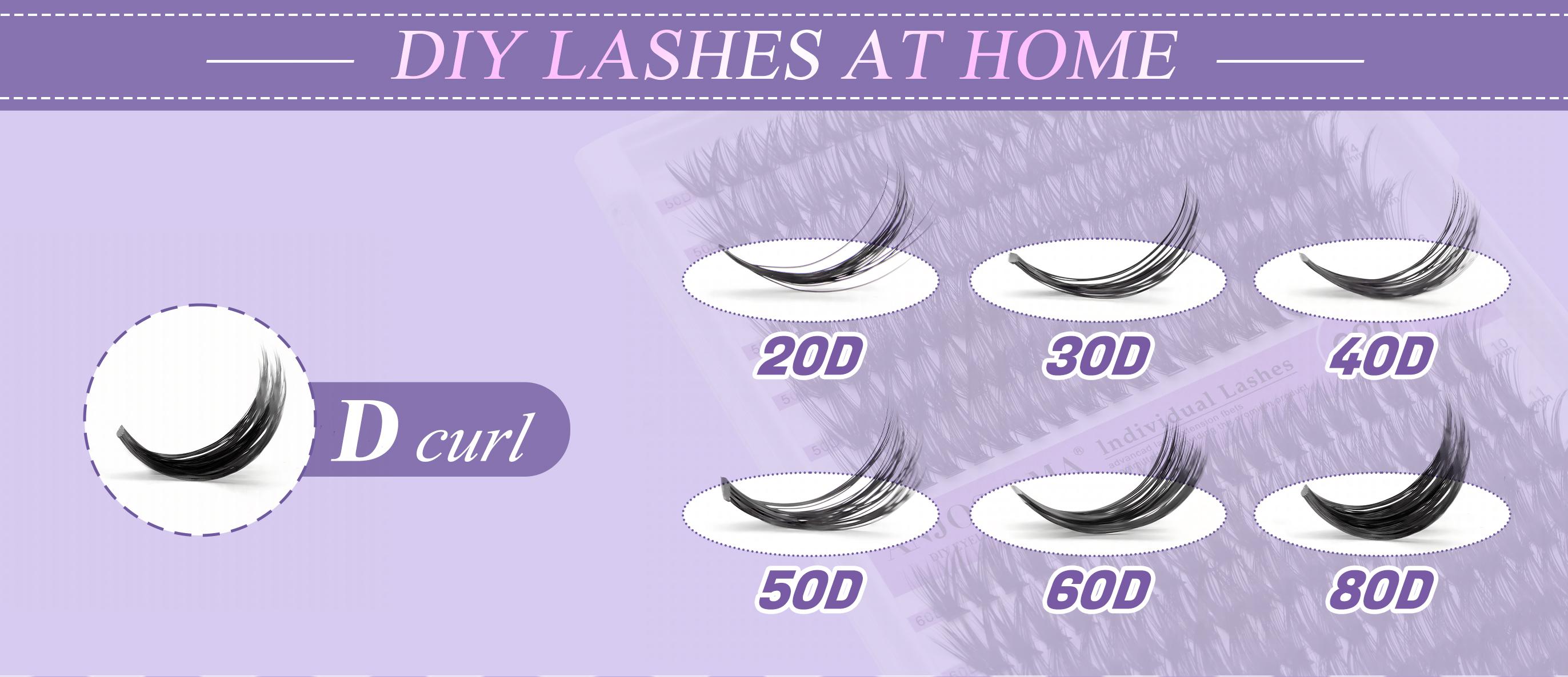 ANJOSIRMA Lash Extension Kit DIY 280pcs Lash Clusters Eyelash Extension Kit, 9-16mm 30D 40D Individual Lashes Kit with Lash Bond and Seal, Lash Tweezers