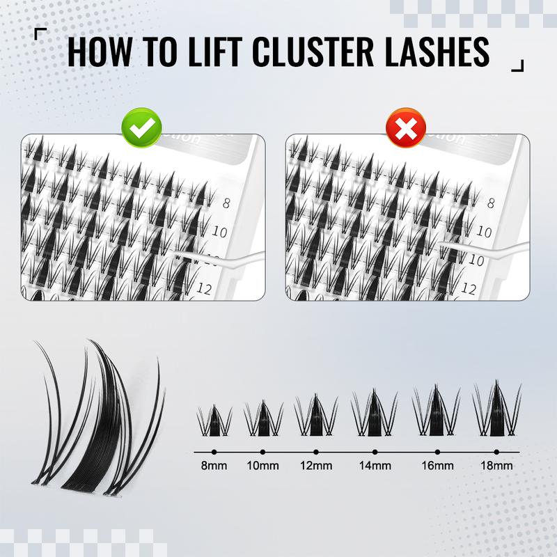AiryCute Clusters Upgrade 2.0 Lashes with Ultra-Dense, Waterproof, Long-Lasting Lashes | Venus, Fairy, Flora | Natural Daily, Volume Style, Manga Style | Beginner-Friendly DIY Lashes for a Flawless | Trendy & Must-Have Clusters