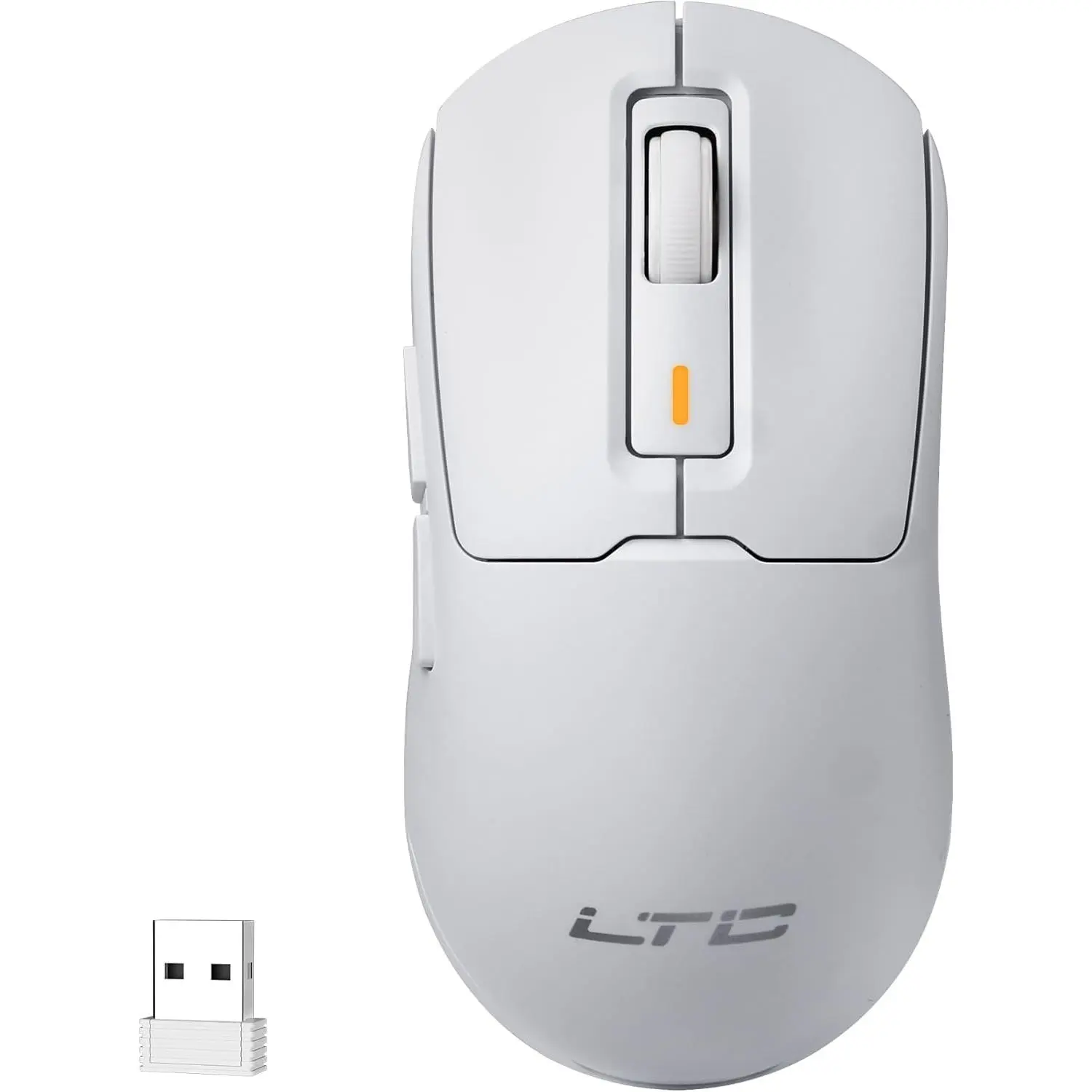 LTC GM024 Tri-Mode Wireless Gaming Mouse for PC Work - 59g Lightweight Ergonomic Design, 2.4Ghz/Bluetooth/Wired Connectivity, 6-Level DPI Up to 4800, 1000Hz Polling Rate, 5 Programmable Buttons, Pro Customization Software, PC Accessories Gaming Peripheral