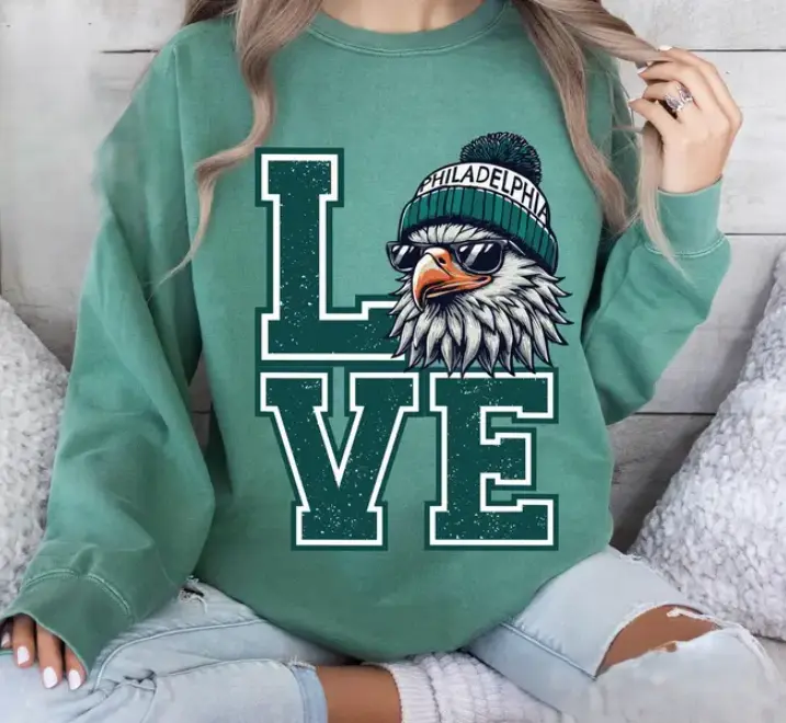Eagle sweatshirt, Philly football crewneck, unisex heavy blend, sports fan gift, vintage heavy pullover