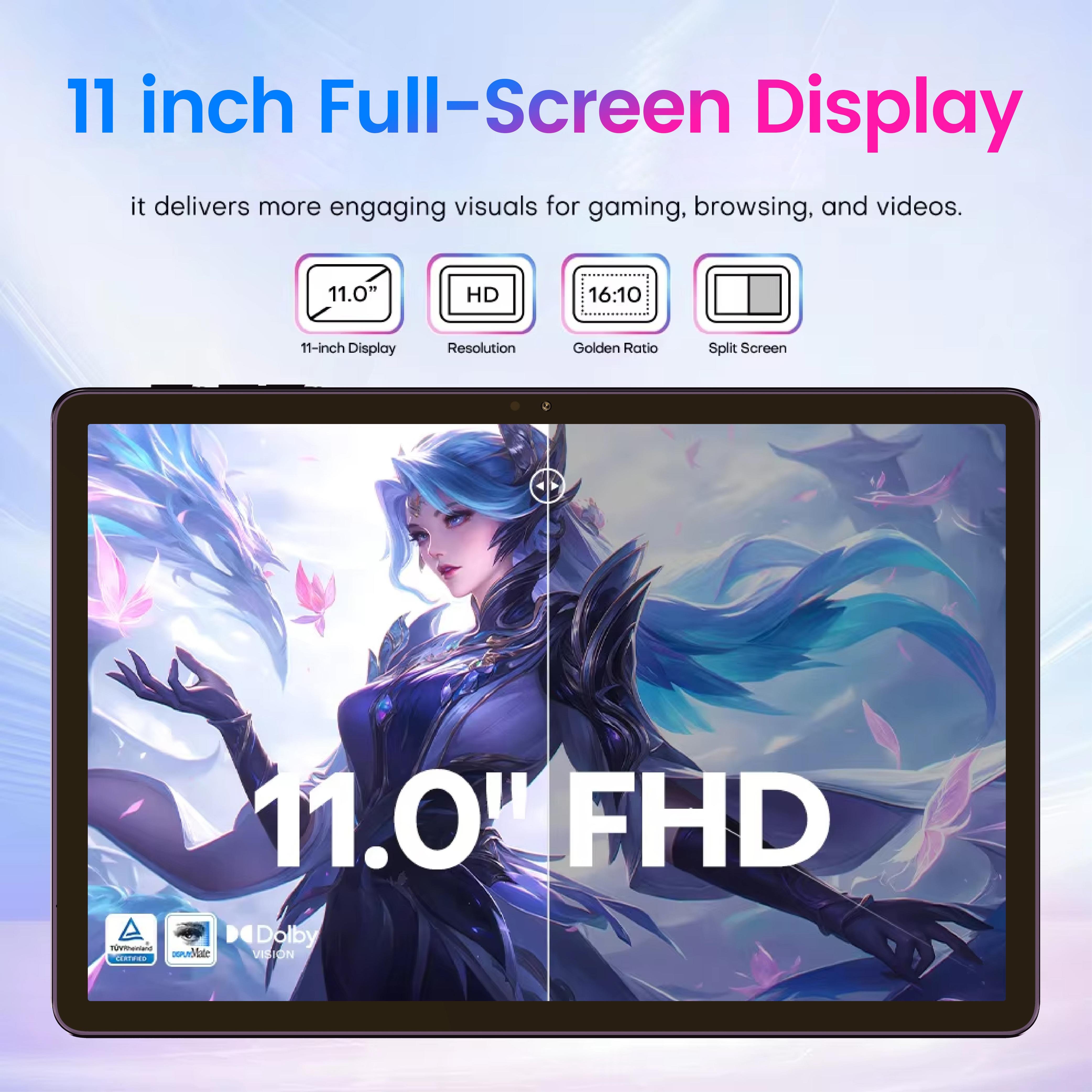 W&O 2026 New X9 Ultra 10.1-inch Screen Android Tablet | 12GB+256GB Storage | 8000mAh Battery | 5G + Dual WiFi | 5+16MP HD Cameras | For Study/Work/Entertainment