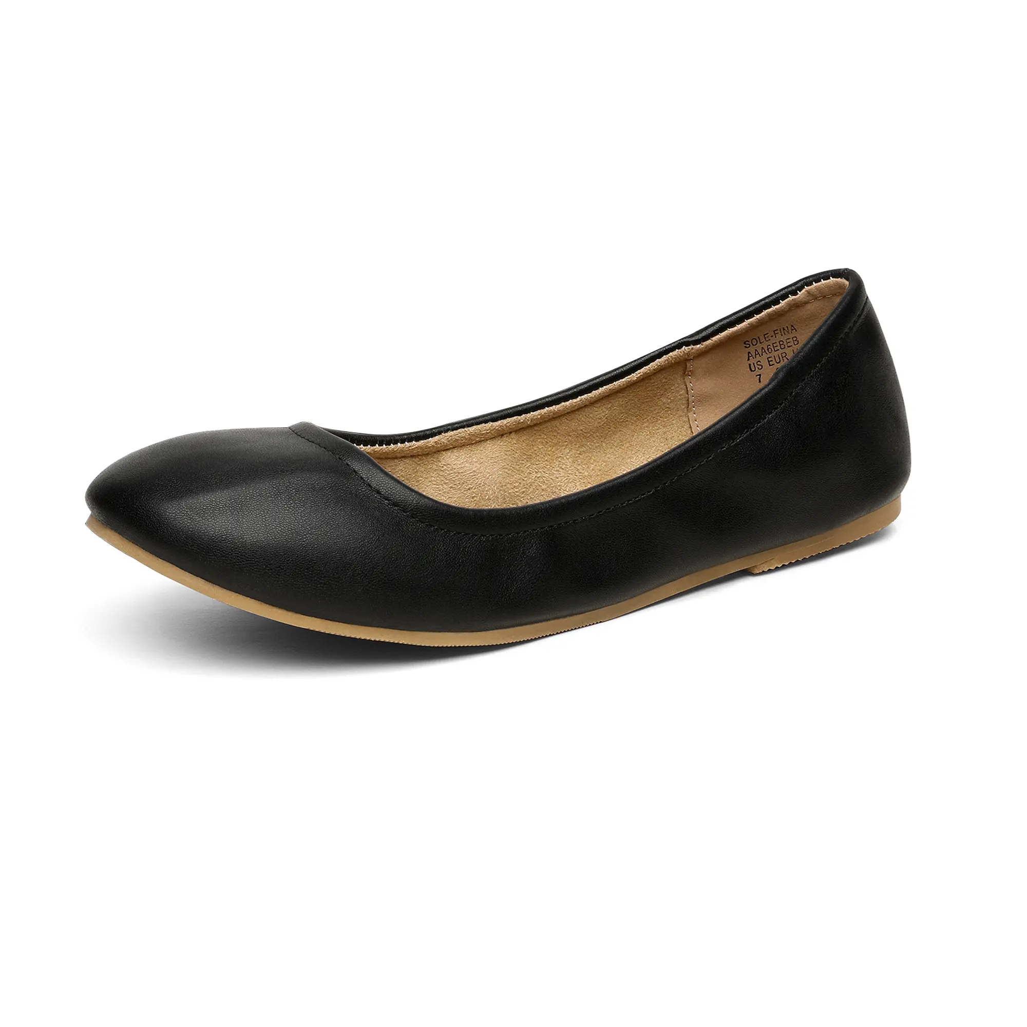 Dream Pairs Women's Classic Slip On Soft Fabric Ballet Flats, Comfortable Cushioned Footwear with Latex Bed for Daily Wear, Rubber, Walkable Ballet Flats, 0.15" Low Heel, Breathable, Flat Sole, Flexible Rubber
