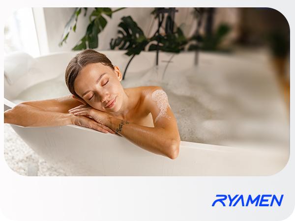 Ryamen Dual Shower Head | 8" Rainfall + Handheld | Adjustable Height | High Pressure | Luxury Standing Showers