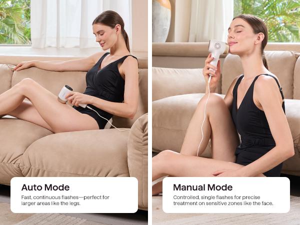 Wavytalk BARE IT Next-Gen Hair Removal with Ice Cooling, 3 Modes & 24J Dual-Pulse for Salon-Level Results on Face, Body & Bikini, Painless & Precise