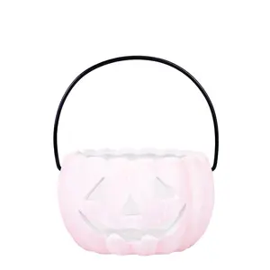 Pink Pumpkin Ceramic Decor