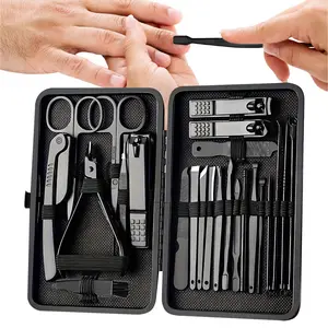 Professional Manicure Pedicure Nail Clipper Set, 8/15/24 Counts Portable Nail Care Kit with Storage Case, Sharp Nail Cutter Trimmer Tools for Home & Travel