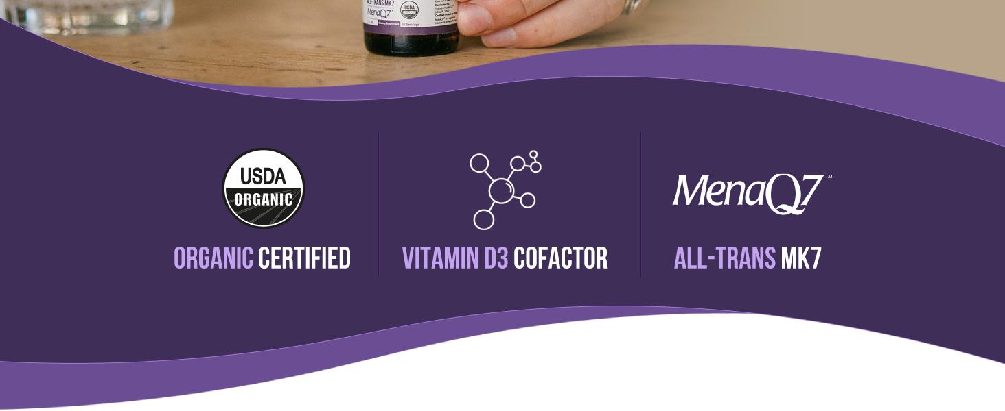 Total K2 | Full-Spectrum Vitamin K with D3 Cofactor – 620 mcg K2 (MK7 & MK4) per Serving – Vegan & Organic Certified Liquid – 1 oz Total K2 | Full-Spectrum Vitamin K with D3 Cofactor – 620 mcg K2 (MK7 & MK4) per Serving – Vegan & Organic Certified Liquid – 1 oz