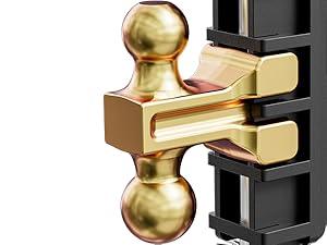 LOCAME Adjustable Trailer Hitch, Fits 2-Inch Receiver, 6-8Inch Drop/Rise Drop Hitch, 25,000 LBS GTW-Tow Hitch for Heavy Duty Truck, Solid Ball Mount, LC0076 LOCAME Adjustable Trailer Hitch, Fits 2-Inch Receiver, 6-8Inch Drop/Rise Drop Hitch, 25,000 LBS GTW-Tow Hitch for Heavy Duty Truck, Solid Ball Mount, LC0076