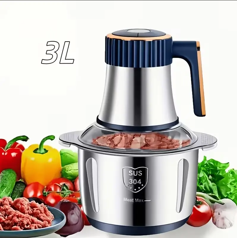 0.7Gallon Food Processor, Meat Grinder, 5-Speed Electric Food Chopper, Suitable for Food Processing And Chopping, for Dough Mixing, Meat, Nuts, Fruits, Garlic And Vegetables
