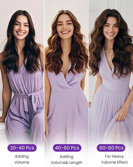 LaaVoo Tape in Hair Extensions Human Hair Highlights Solid Balayage Tape in Lightweight 20 Counts Natural Straight TikTokShopHolidayHaul SpringStatements