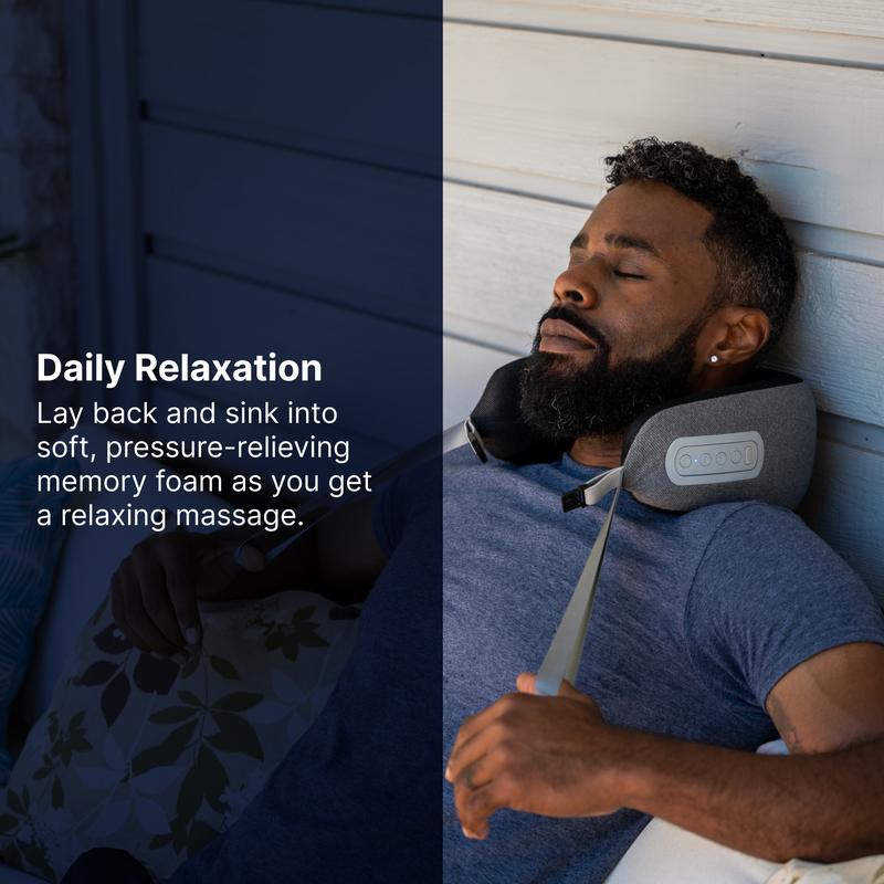 GhostBed Shiatsu Massaging Neck Pillow with Memory Foam & Infrared Heat Massage Machine