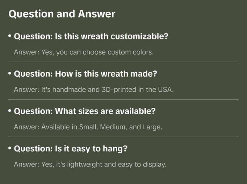 G.G. 3D-Printed Wreath – Customizable Stars Hollow-Inspired Decor