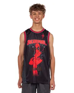 Marvel Deadpool Basketball Jersey Men's Dead Baller Athletic Gym Tank Top