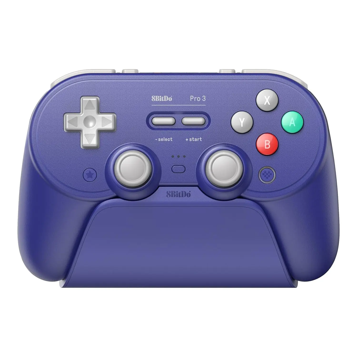 8BitDo Pro 3 Bluetooth Wireless Gaming Controller with Charging Dock for Nintendo Switch 2, PC, Android, Apple and SteamOS - Purple