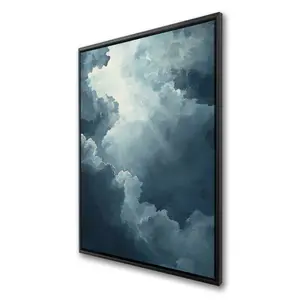 Pictorem C1FC2436Y1RWA0 24 x 36 in. Afterglow - White Framed Canvas Wall Art for Home Decor