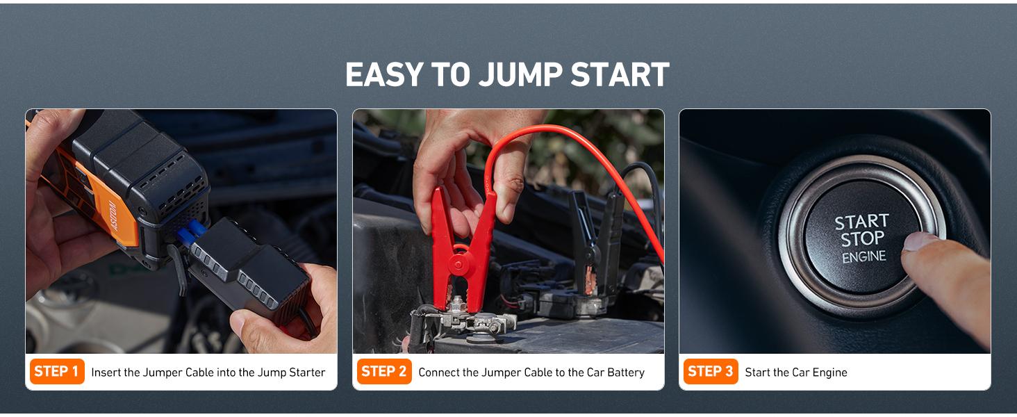 AstroAI S8 Air Nano Jump Starter with Air Compressor, 1500A Peak Car Battery Jump Starter Portable (6.0 Gas/3.0L Diesel) with 150PSI Auto-Shutoff Tire Inflator, 12V Battery Charger Booster(Orange) AstroAI S8 Air Nano Jump Starter with Air Compressor, 1500A Peak Car Battery Jump Starter Portable (6.0 Gas/3.0L Diesel) with 150PSI Auto-Shutoff Tire Inflator, 12V Battery Charger Booster(Orange)