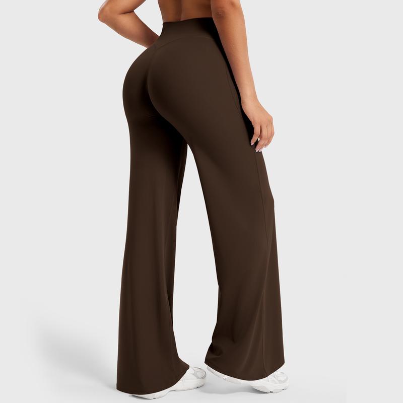 YEOREO Eddiy 33" Fleece Lined Straight Leg Leggings Women High Waist Warm Winter Yoga Pants Soft Fleece Lining Mid-Low Rise Fit Sweatpants