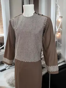 Machine Khamakdozi Embroidered Parahan Tunban for Men – Brown | Small