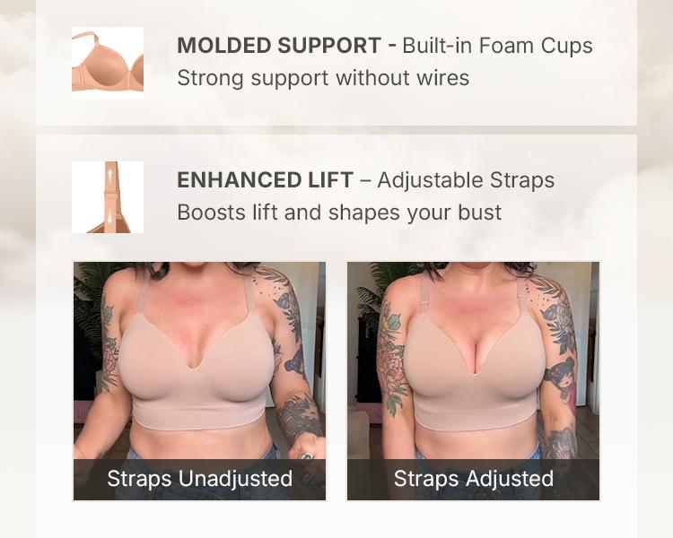 FeelinGirl Wireless Push Up Bra for Women, Seamless Comfort Bralettes No Underwire Supportive Full Coverage Everyday Bras  livestream#21 dealsforyoudays
