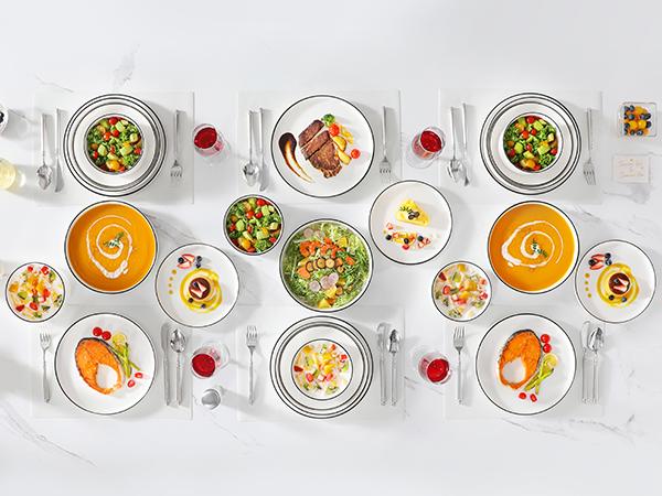 MALACASA Porcelain Dinnerware Set,Modern Dish Set for 4/6, Premium Plates and Bowls Sets, Chip and Scratch Resistant Dishware Sets Microwave Dishwasher Safe Kitchen Dishes Dining Ware Set, Series LEAH