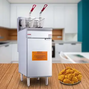 Hakka Commercial Natural Gas Deep Fryer 40-50 lb Capacity 3 Burners 90000 BTU , ETL Listed