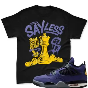 4 Lakers Imperial Purple Match Tee, Lakers 4 Shirt, Purple Outfit, Unisex Top, Casual Everyday Wear, 100% Cotton, Unisex Shirt Gift