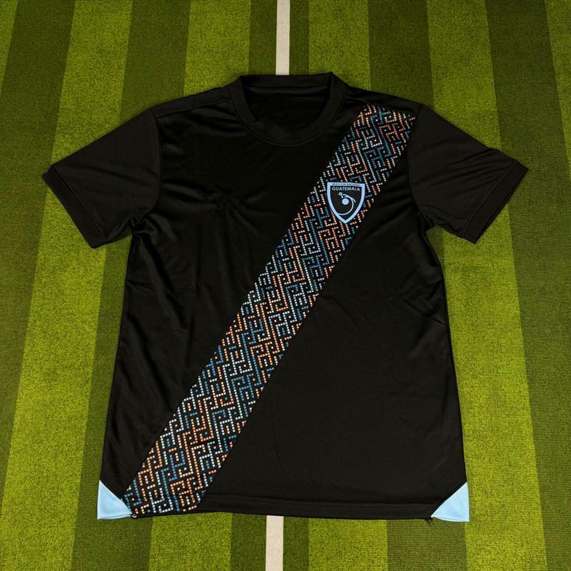 Umbro 2526 Central North Guateamala 3RD Away Short Sleeve Black Soccer Jerseys