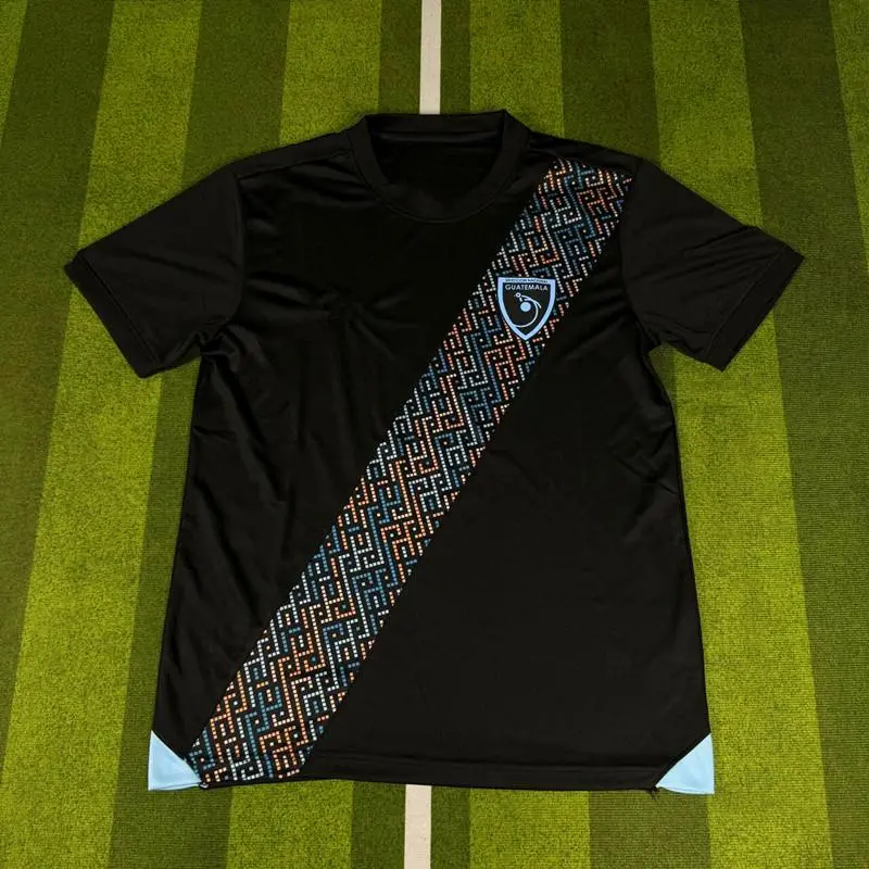 Umbro 2526 Central North Guateamala 3RD Away Short Sleeve Black Soccer Jerseys