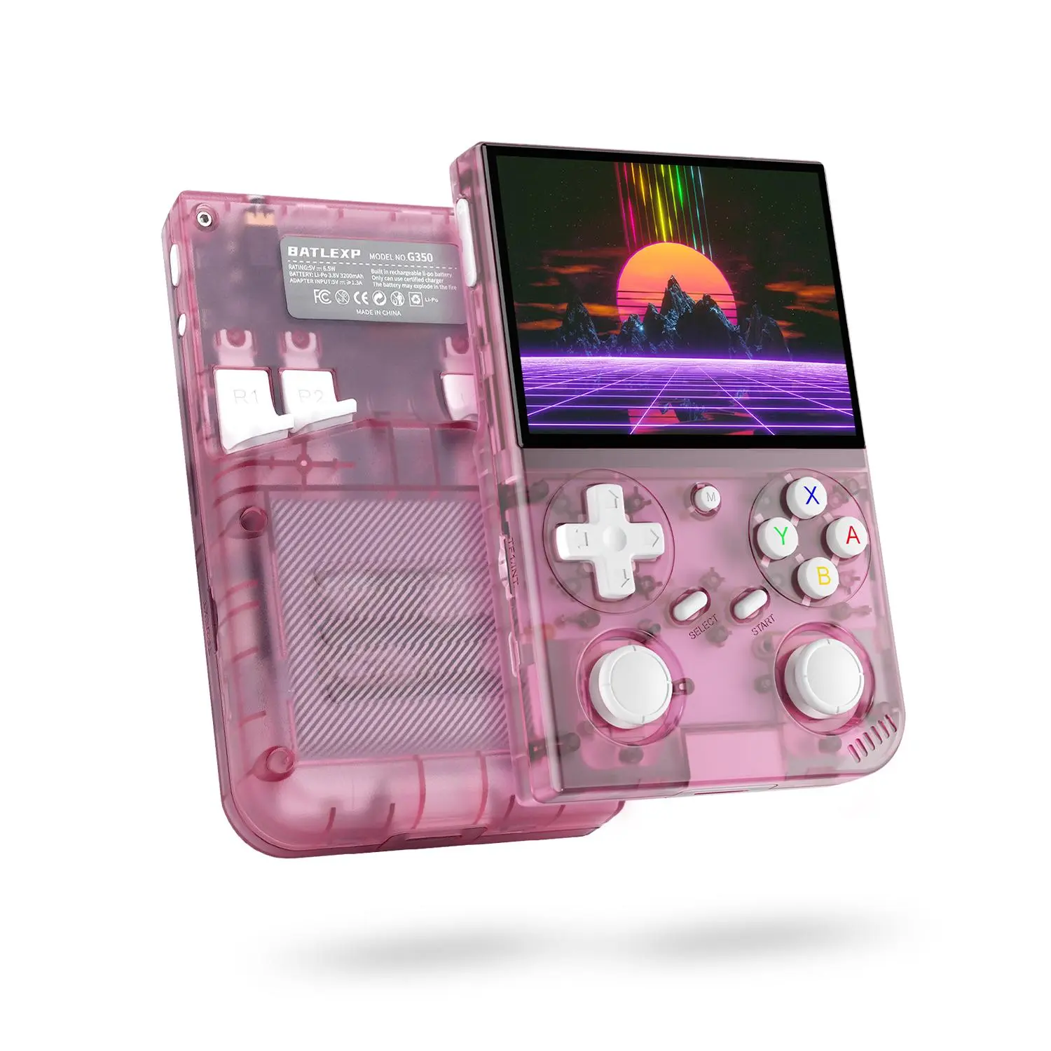 BATLEXP Portable Retro Handheld Game Console, Rechargeable Handheld Game Console with 3.5 Inch IPS Screen, Linux System Game Console Support Multi-language, Protection
