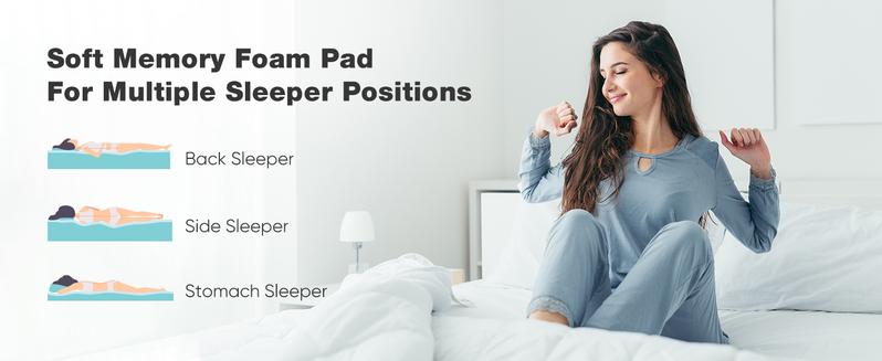 Cooling Gel Swirl Infused Memory Foam Mattress Topper - Bed Topper for Enhanced Comfort