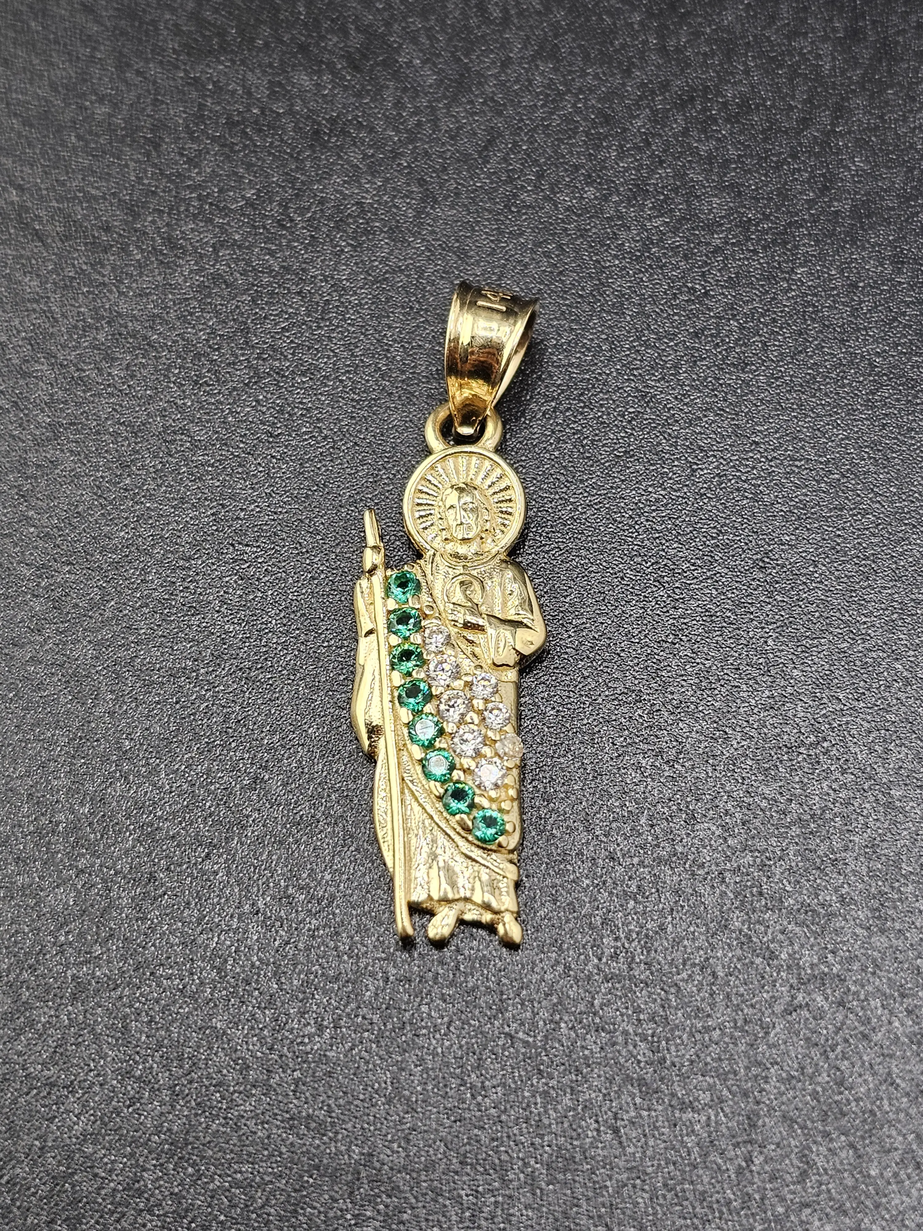 14K Gold Pendant - San Judas
