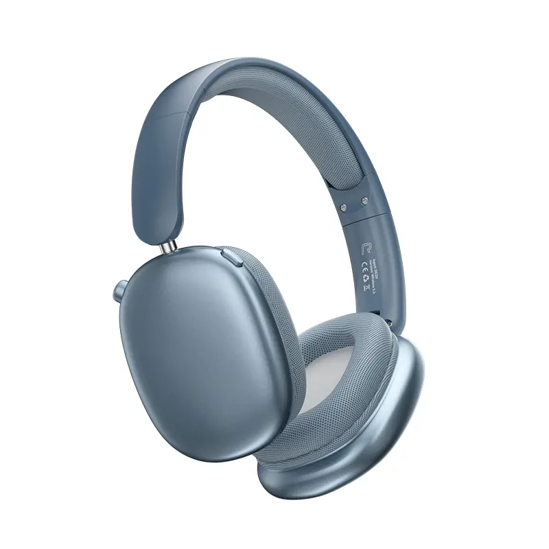 Upgraded Bluetooth Over-Ear Wireless Headphones - Foldable, Built-In Microphone, 300mAh Battery, 3.5mm A/V Cable Compatible, Works with Laptops, PC, Mobile Phones, Ideal for Travel, Sports, Blue, 3.5Mm A/V Cable Wireless Headphones