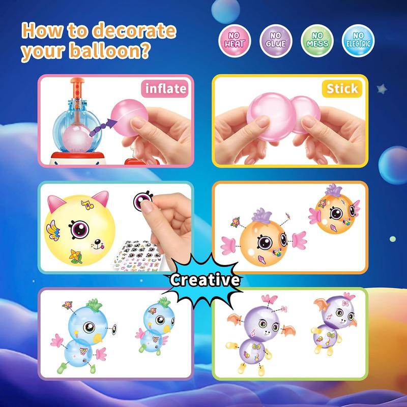 [Valentine’s Day Gift for Kids] 2026 New DIY Animal Balloon Maker set,Space Magic Balloon Craft Kit,Sticker Decorated Balloons Toy,Model bouncy balloon kit multiple sculptures,60 balloons,134 accessories,Party Birthday gifts for boys and girls Dec