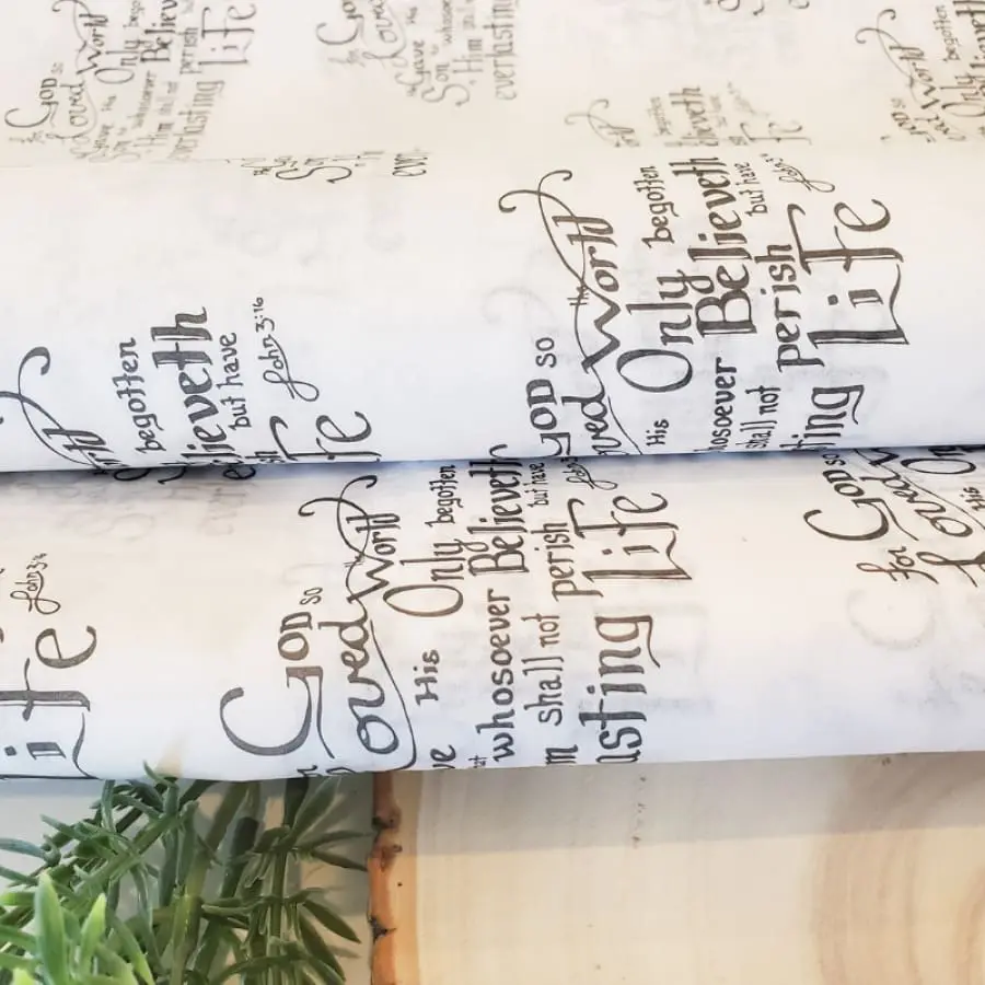 John 3:16 Decoupage Tissue Paper [20"x30"]