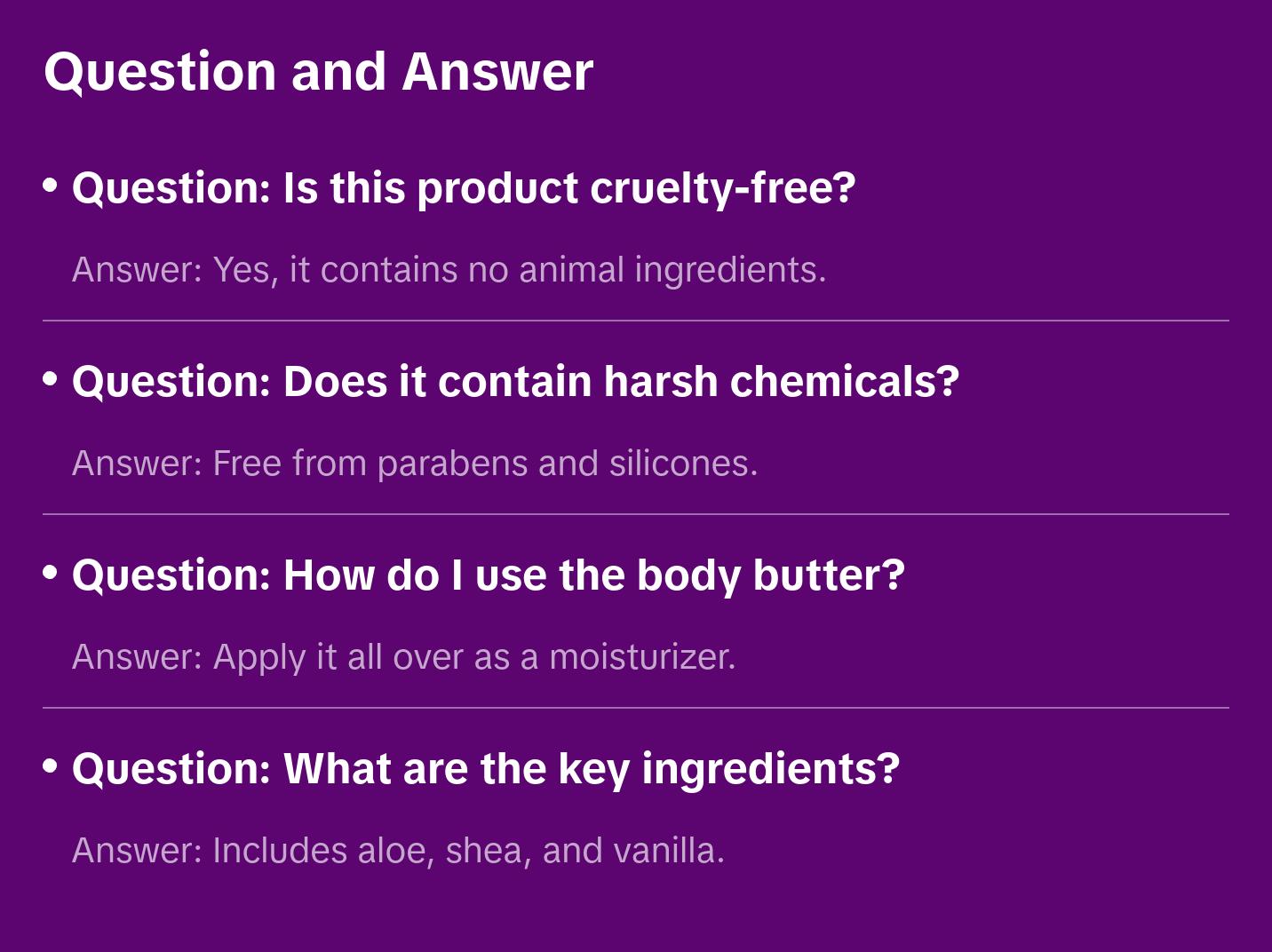 Lavender Vanilla Body Butter - Coconut, Flower, Sunflower & Aloe Vera - Calming Formula for Skin Care