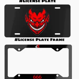 CDN Makabelico License Plate & Frame Set for Car Truck Decor Made in USA Easy Install USA Car Accessories