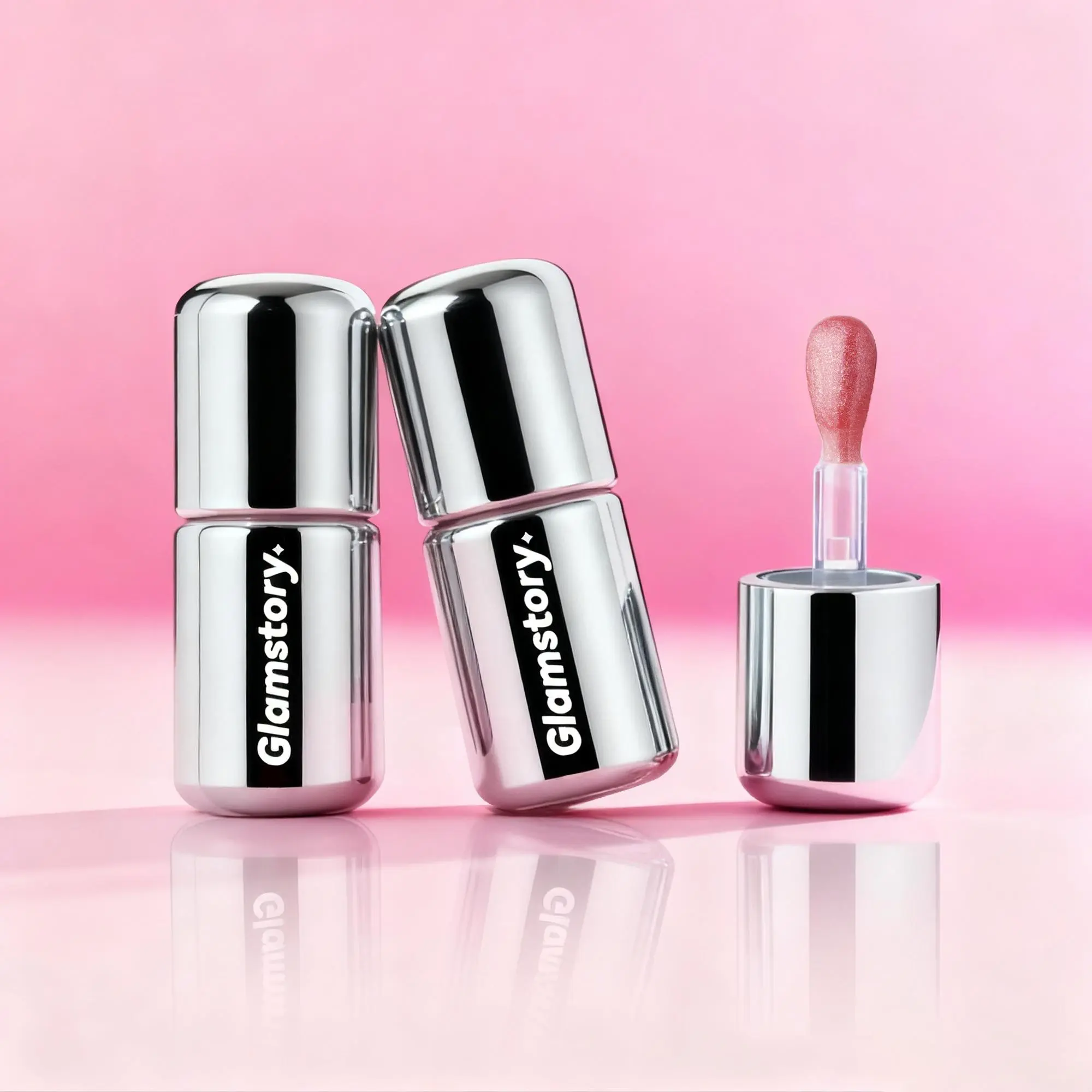 Glamstory Poptide Shimmer Lip Gloss, Peptide Lip Gloss for Women, Hydrating Non Sticky Lip Gloss, Chocolate Shade, Vegan Cruelty-Free Lip Gloss, Smooth Shimmer Finish Extreme Lip Plumper, Blend, Moisture, Makeup, Lipstick, lip combo, lip gloss