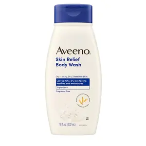 Aveeno Skin Relief Body Wash – 18 oz Fragrance-Free Body Wash for Dry & Sensitive Skin