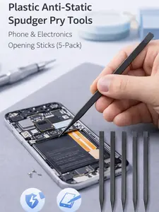 Plastic Anti-Static Spudger Pry Tools – Phone & Electronics Opening Sticks (5-Pack)