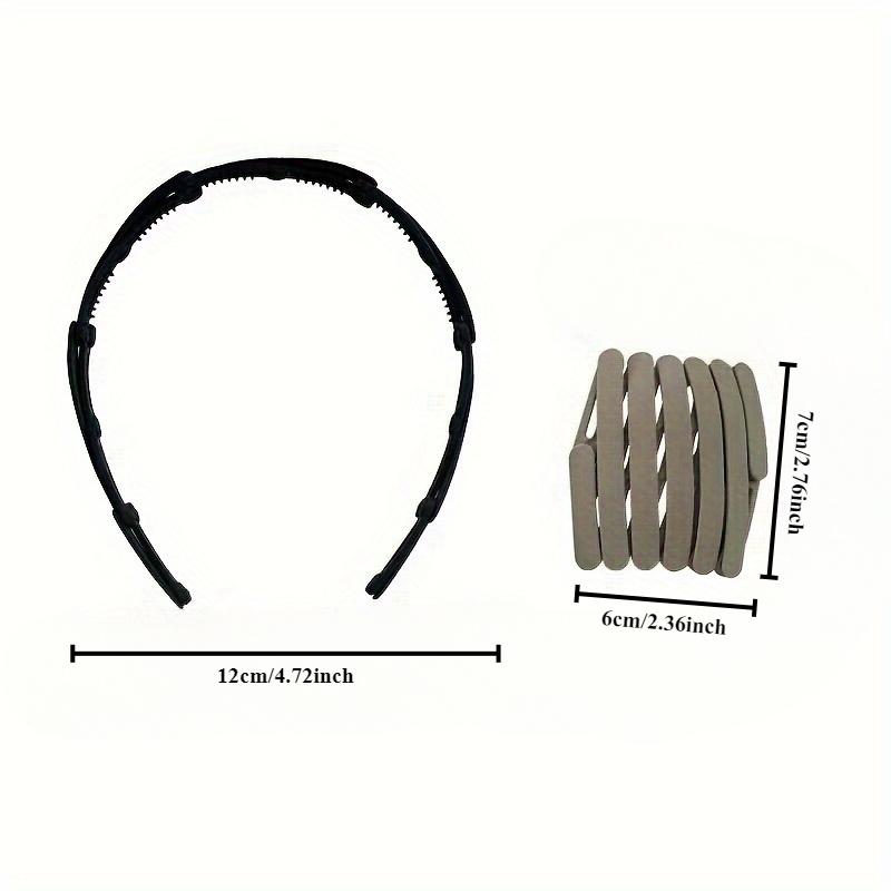 5Pcs Portable Retractable Hair Bands Women Non-Slip Teeth Grip Minimalist Resin for Gym Face Wash