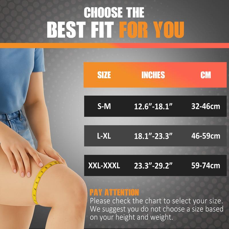 Arthritis Adjustable Compression Knee Support Sleeve with Extra Elastic Strap for Custom Fit & Enhanced Stability Breathable Black 2-in-1 Dual Support Pack（one piece）