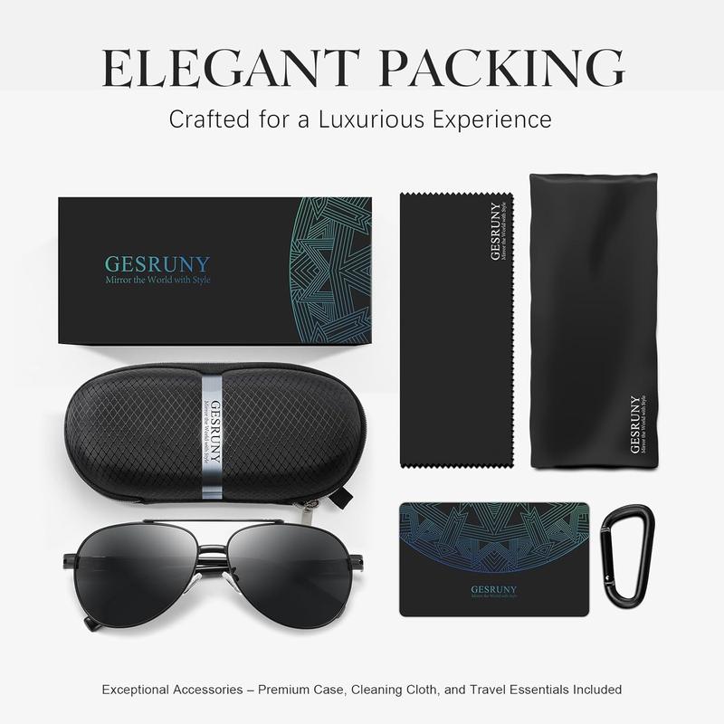 Gisele Polarized Aviator Sunglasses - Stylish UV400 Protection for Men & Women Ideal for Driving & Outdoor Sports Lightweight Durable Unisex Style Summer Essentials