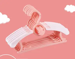 The Storage Helper! 20 Pack Kids Hangers for Nursery Closet Adjustable Non-Slip Toddler Baby Hangers with Windproof Buckle 11-14" Infant Child Plastic Clothes Pant Hanger for Boys Girls Newborn Adult Pink Organiser Blue hanger  clips Hanging