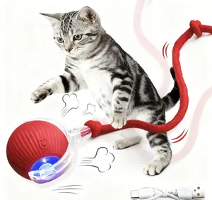 Cat&Small dog Toy - Interactive USB Rechargeable Ball Toy on Rug , Anti-Depression Fun Gift for Cats & Dogs