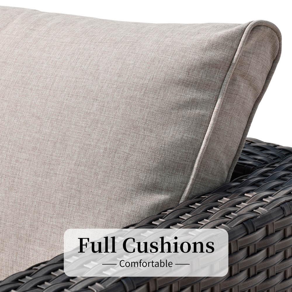 Ovios Patio Furniture 13-Piece Outdoor Sectional Sofa Set with Wicker Rocking Swivel Chairs and 42.12'' Fire Pit Ovios Patio Furniture 13-Piece Outdoor Sectional Sofa Set with Wicker Rocking Swivel Chairs and 42.12'' Fire Pit