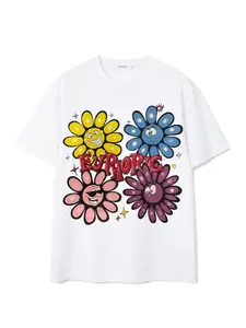 Euphoric Expression Tee - White Casual Crewneck