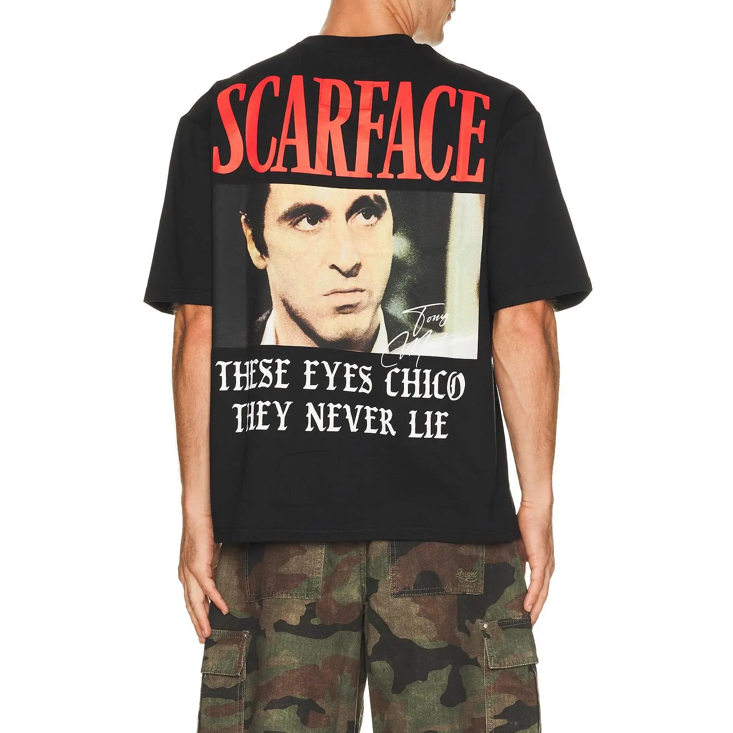 REASON Scarface Heavy Terry Tee in Black