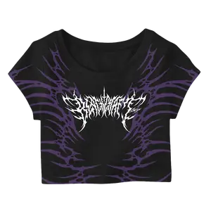 Purple Spikes Crop Top